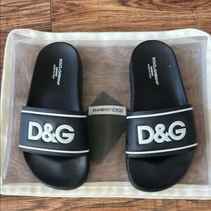 Dolce & Gabbana Black and White Kids Sandals